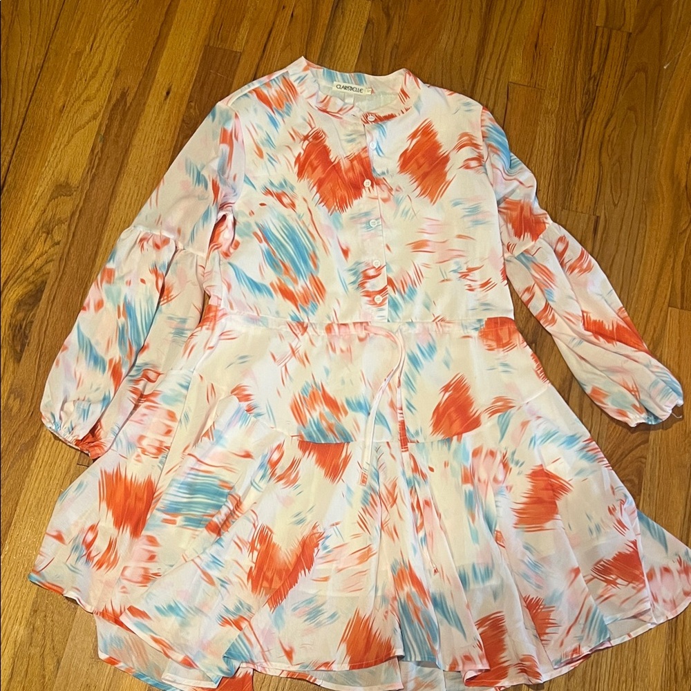 Colorful Abstract Print Women's Casual Dress